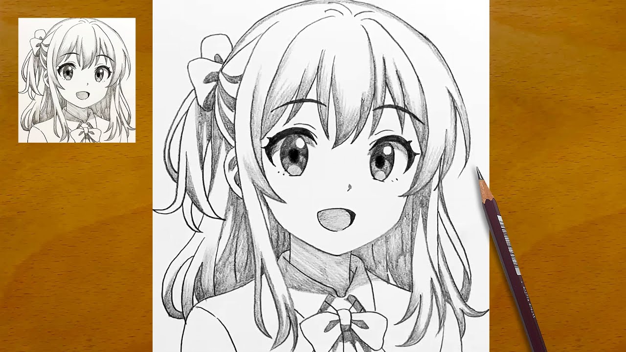 How to Draw a Cute Anime Girl || Easy Step by Step Drawing || Anime Sketch for Beginners