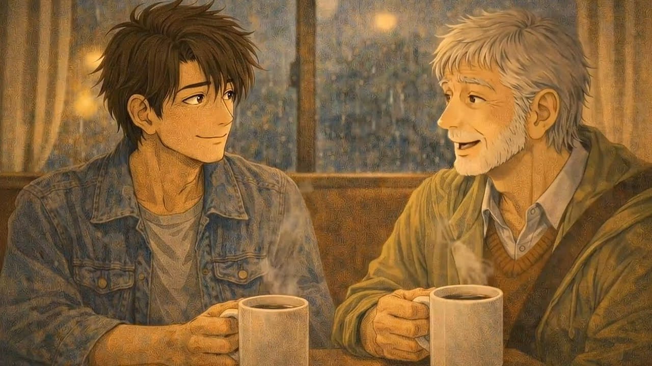 A Father and Son’s Quiet Drive Toward the Ocean ⭐| Ghibli Style ASMR