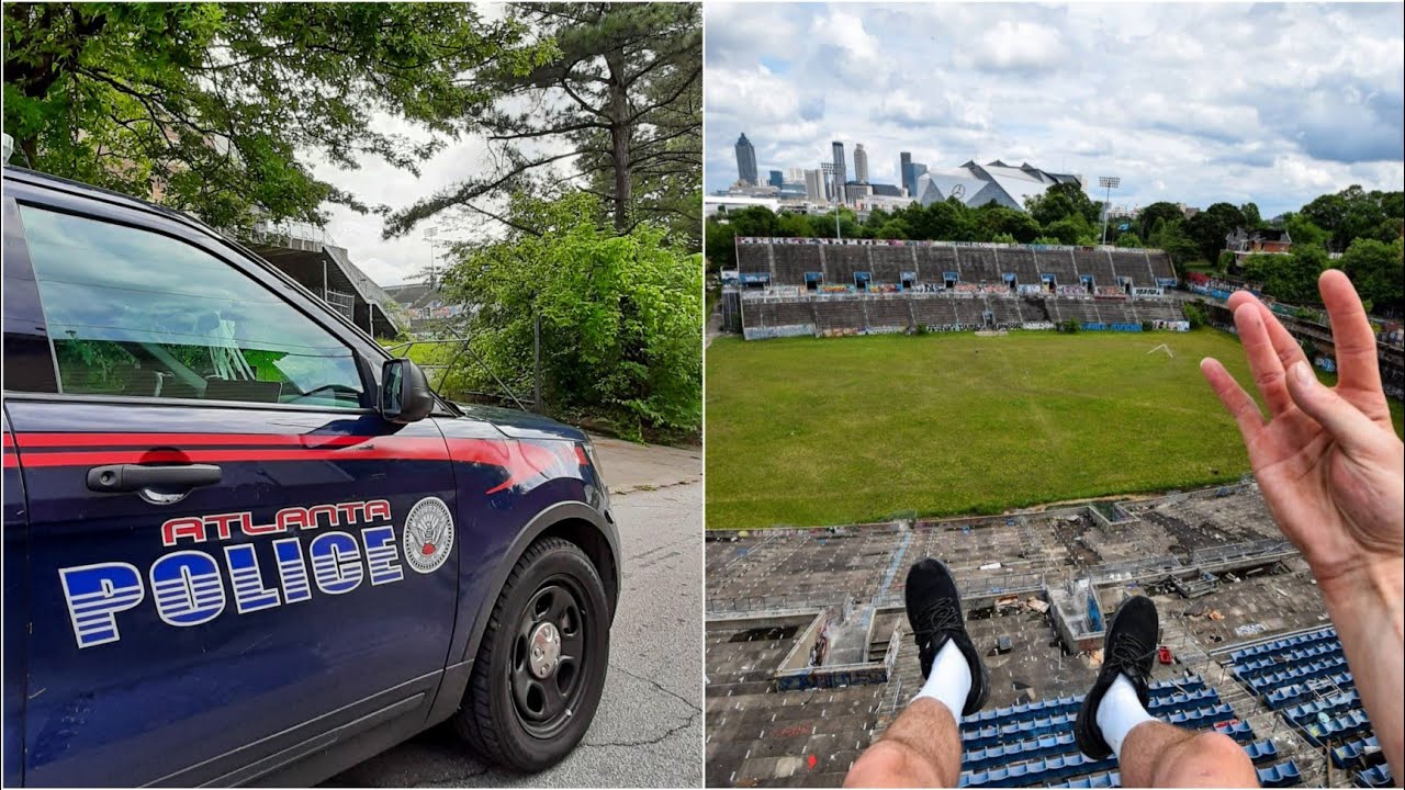 Abandoned Stadium & Morris Brown College Surrounded by ATL Police