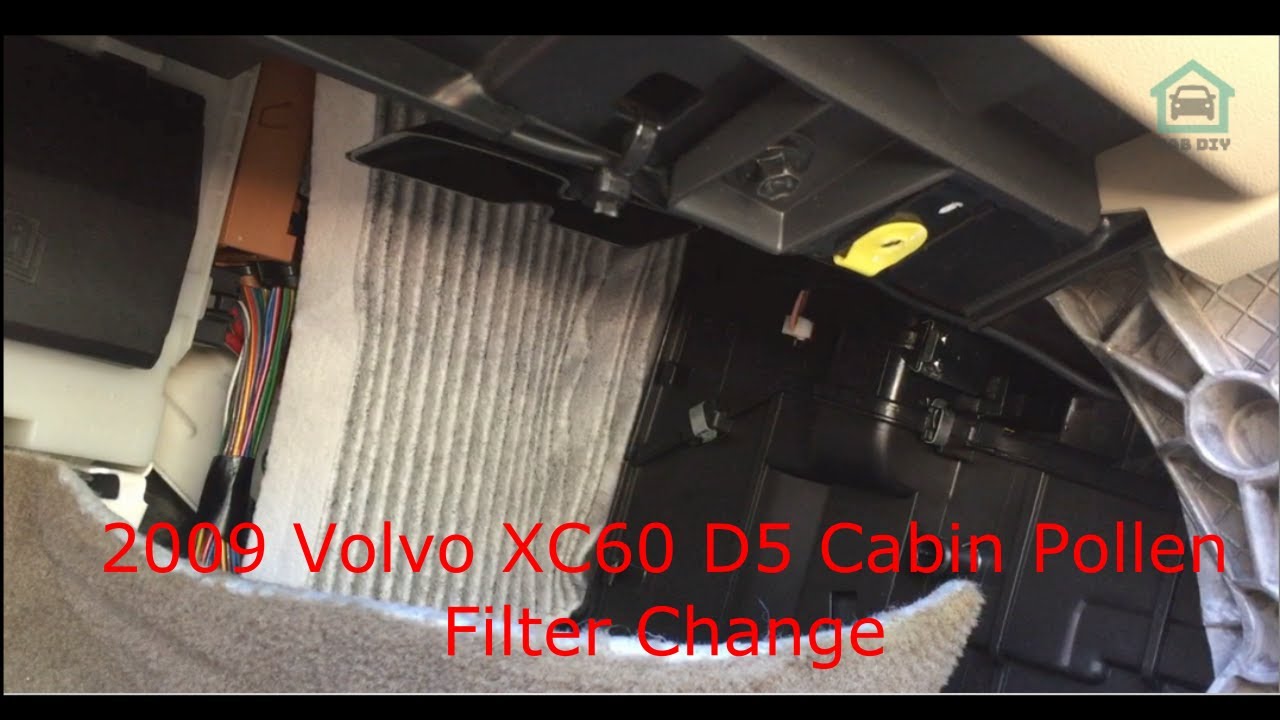 Замена салонного фильтра для праворульного Volvo XC60 D5 2009 года