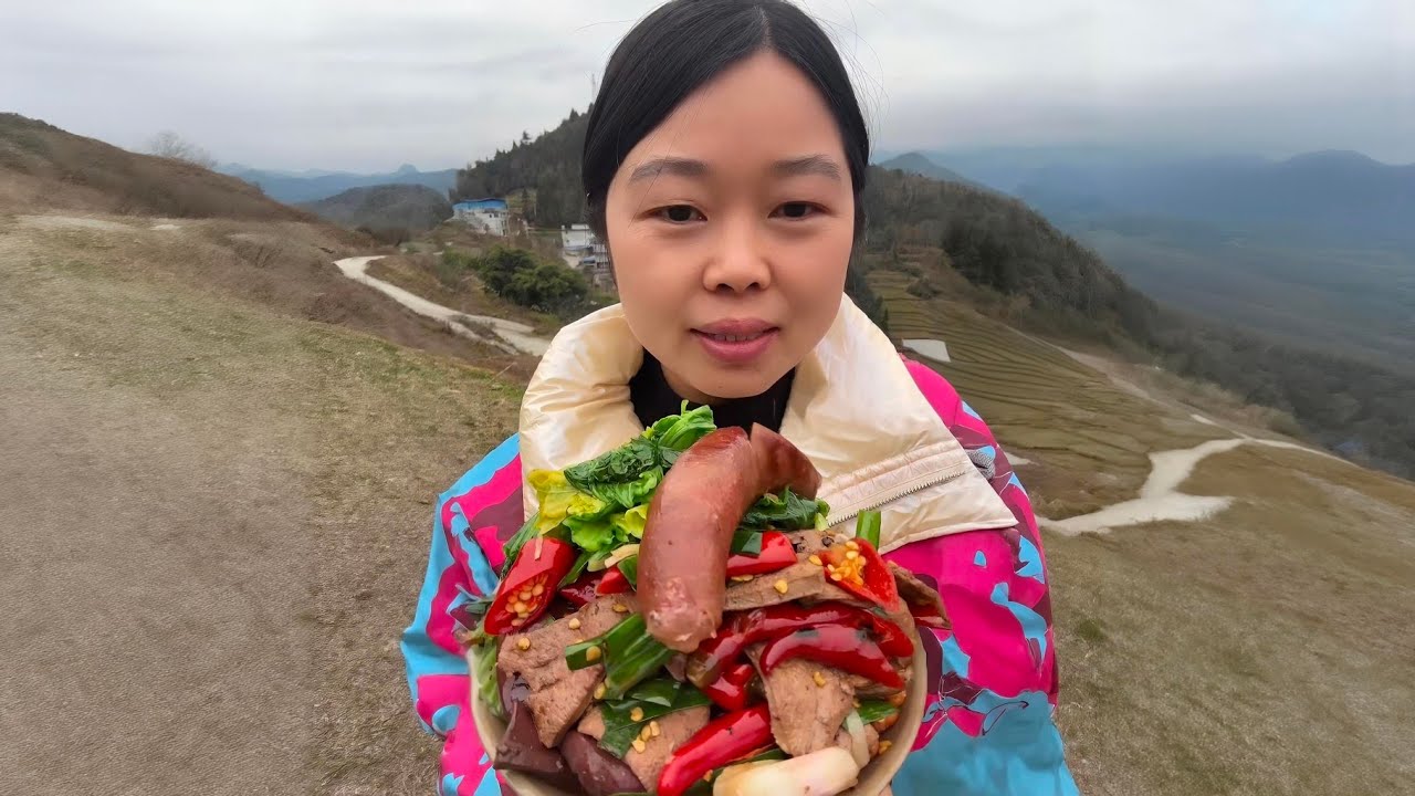 Authentic Village Food Feast with a Stunning Mountain View