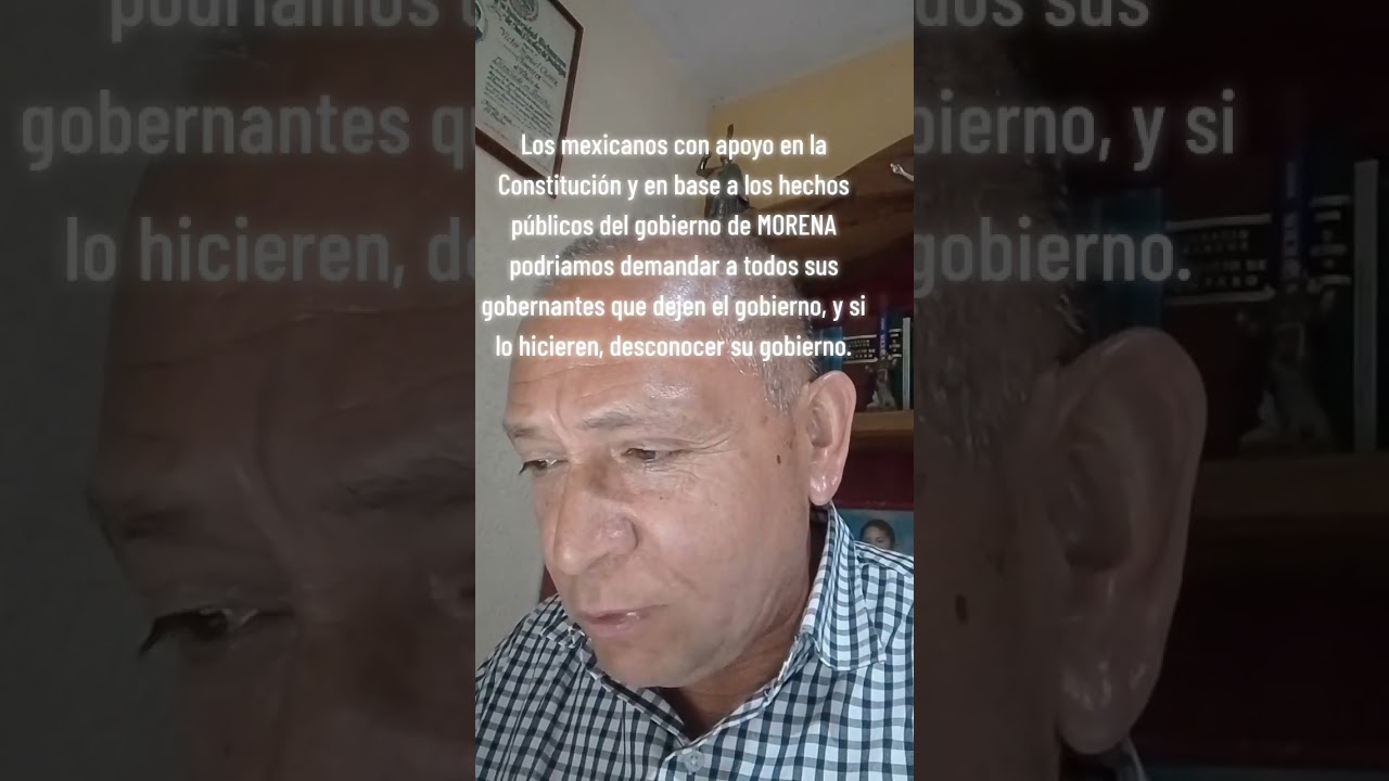 Los mexicanos conforme a la Constitución podríamos demandar a MORENA que deje el poder o...