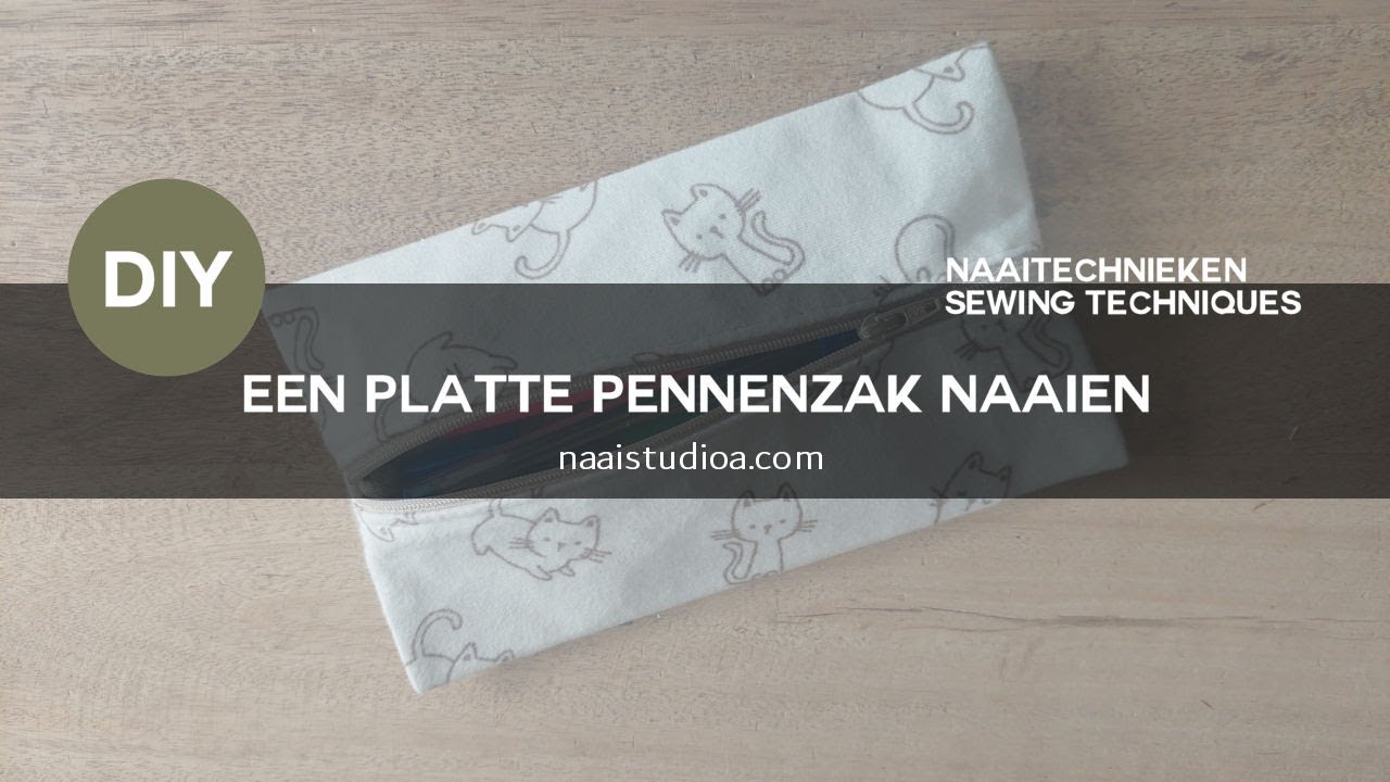 Een platte pennenzak stikken