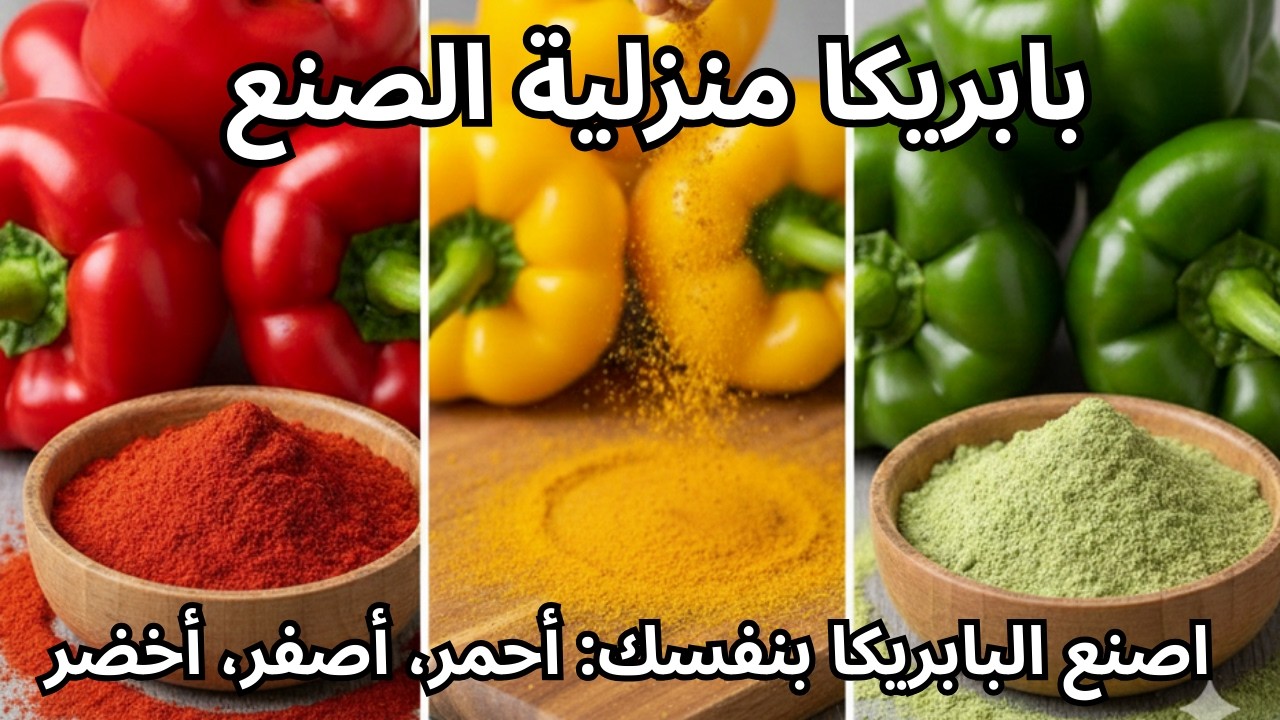 لا تشترِ البابريكا بعد الآن! اصنعها بنفسك بـ 3 ألوان (حمراء، صفراء، خضراء) 🫑