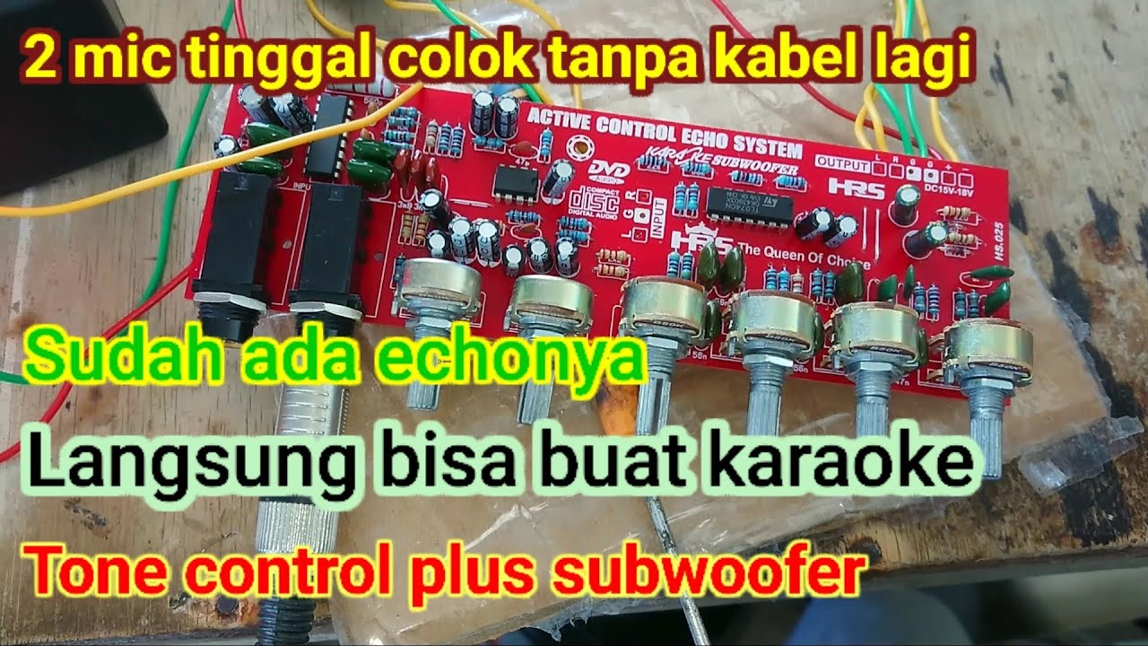Review tone control HS.025 tegangan simetris lengkap dengan echo bisa untuk karaoke