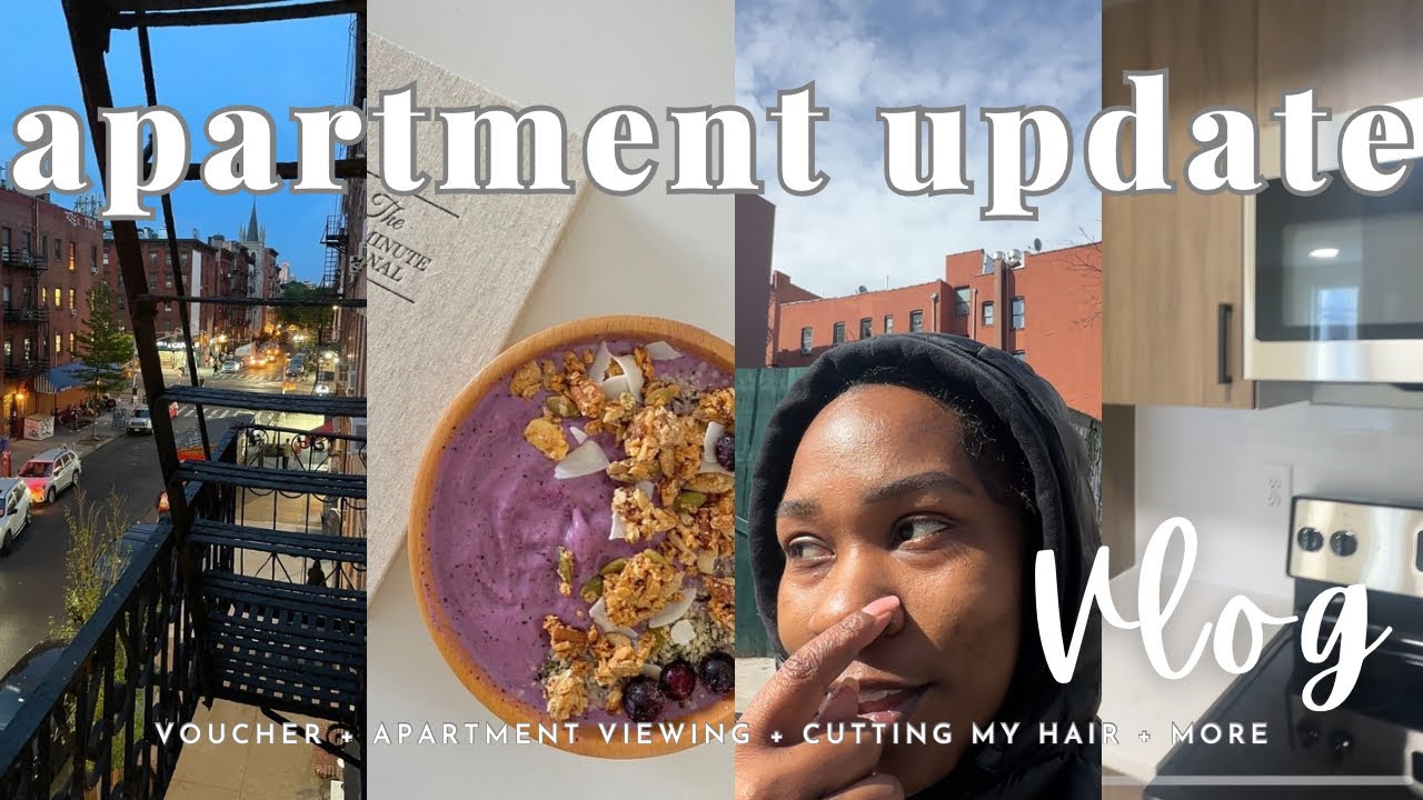 NYC vlog | day 9/10 | FULL apartment update + luxury apartment viewing + I cut my hair.. myself