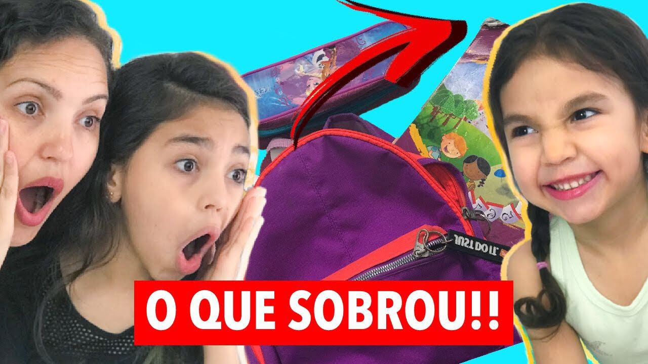 MINHA MÃE E EU REAGINDO AO QUE SOBROU DO MATERIAL ESCOLAR 2018 DA MINHA IRMÃ - ENTÃO ROBERTA FAMILY