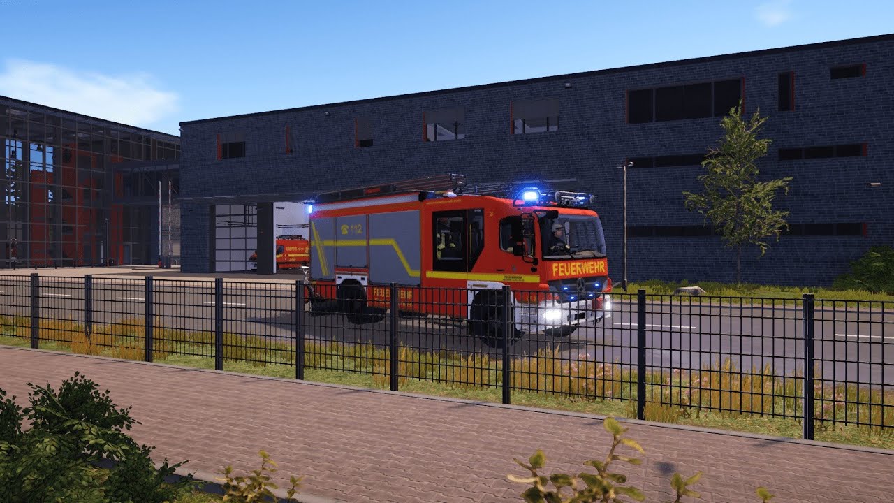Notruf  112 Lkw in voll Brand