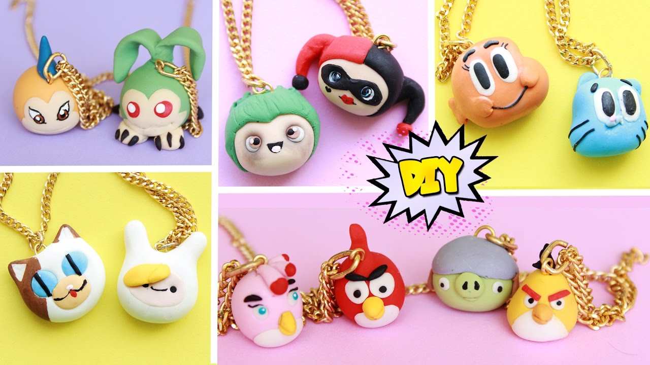 DIY COLAR DA AMIZADE Geek Angry bird, Gumball e mais feat Mandy Guimarães 10 ideias 😻