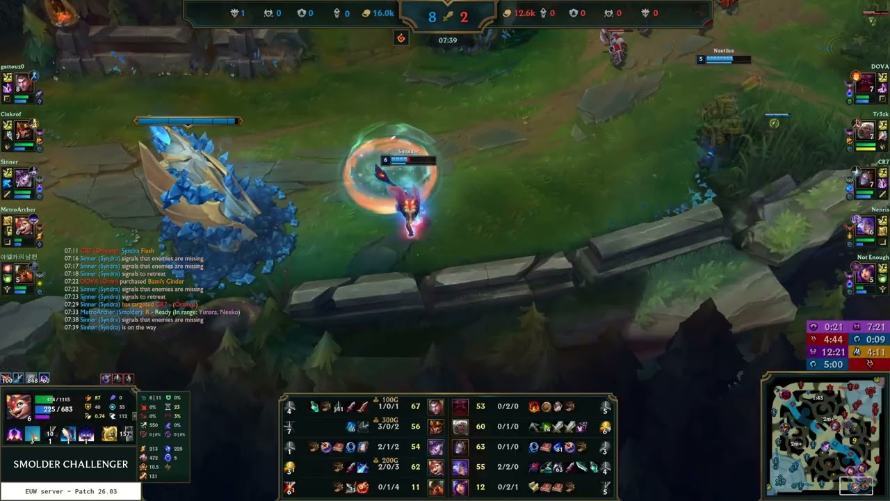 Smolder ADC vs Yunara - EUW Grandmaster Patch 26.03