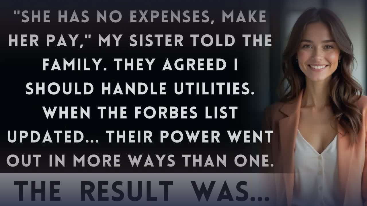 My Sister Said "The Poor One Can Cover The Bills" — Until My Net Worth Leaked At Her Party...