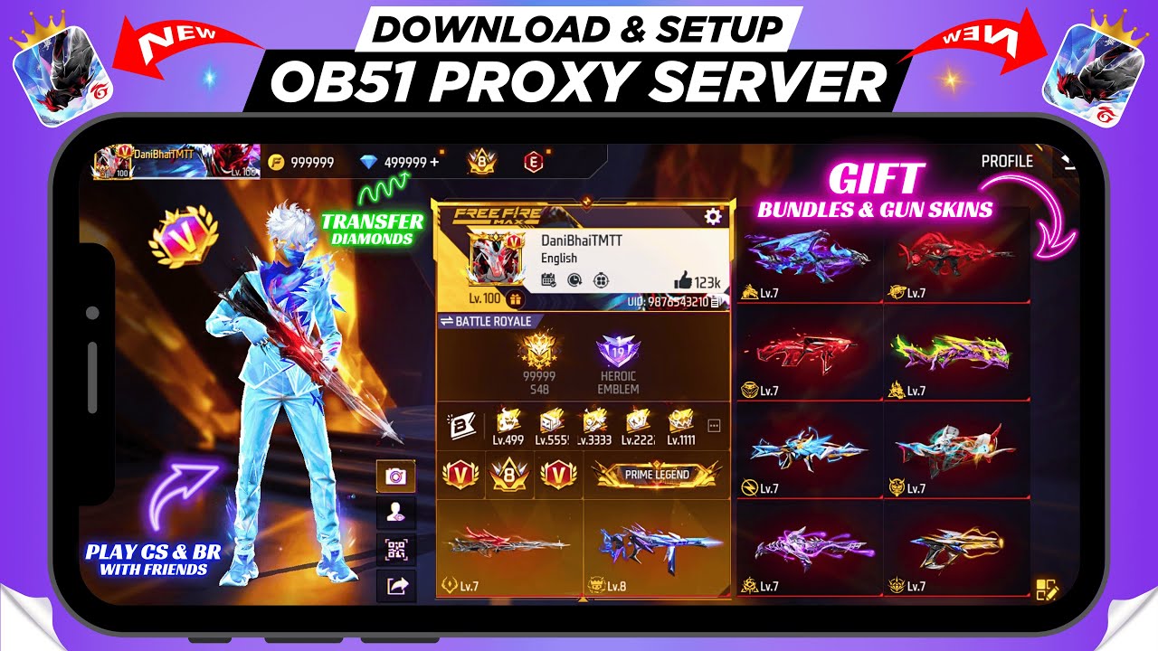 How To Download & Setup Free Fire OB51 New Proxy Server | VIP Proxy Server Free Fire  (2025)