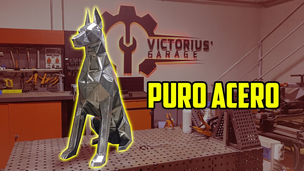 Soldando una ESCULTURA de PERRO 🐕| Doberman en ACERO | #tig #escultura #soldadura