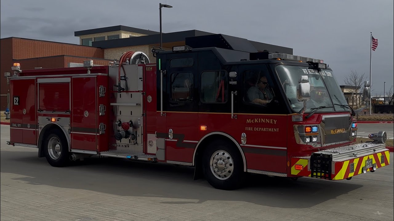 (Wail + Q + Waves) McKinney Fire Department Engine 2 and Medic 2 Responding 2-20-26