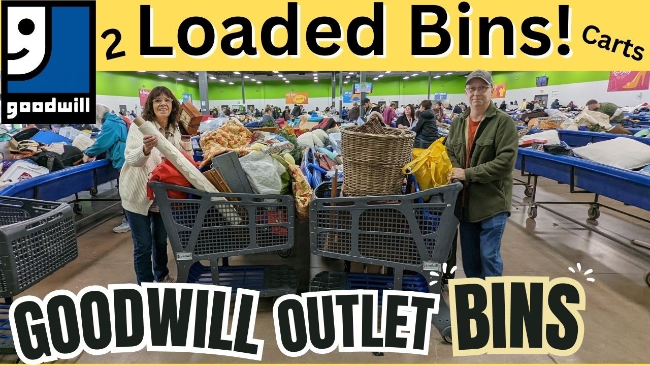 GOODWILL OUTLET BINS : We are back with 2 Loaded Bins Carts - Big HAUL - Thrift with me