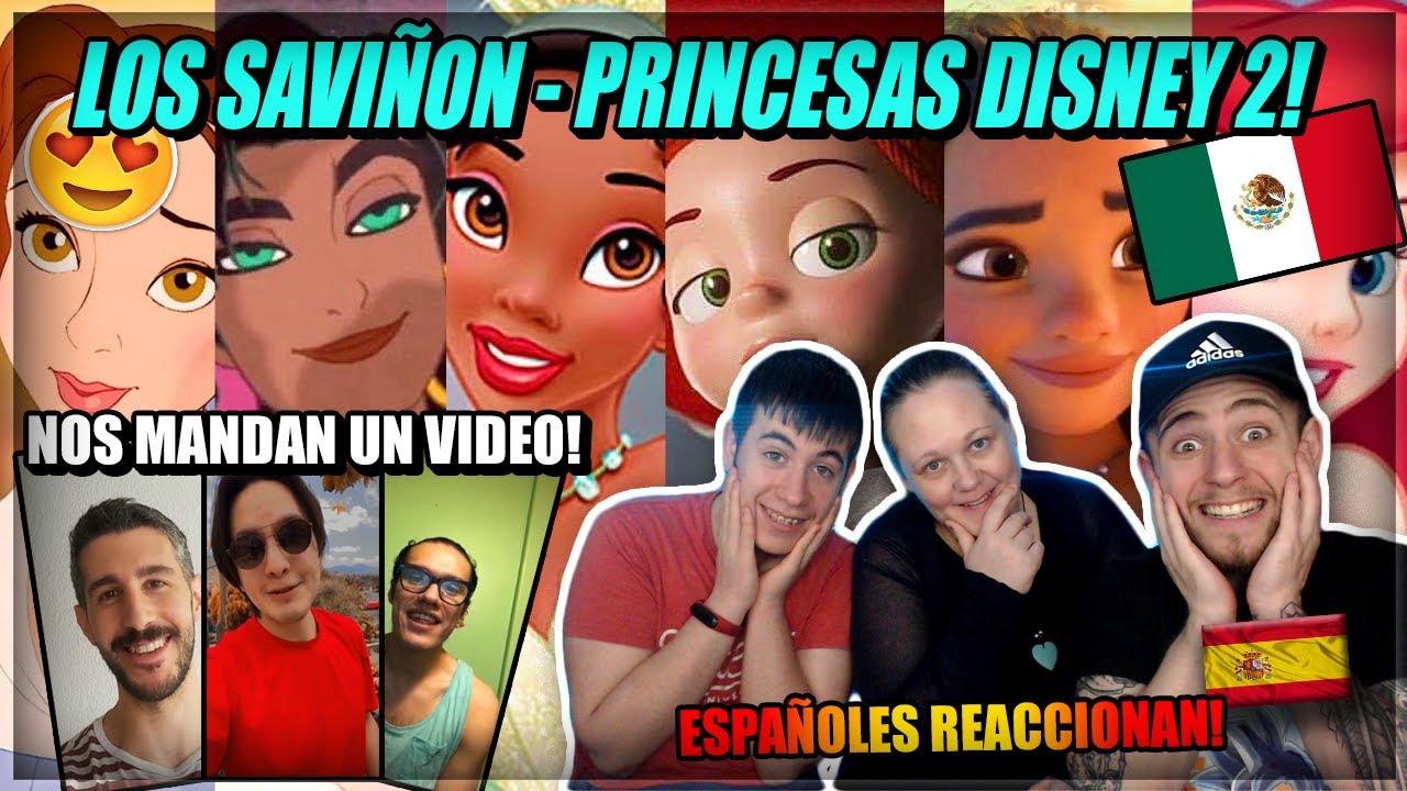 🇪🇸ESPAÑOLES REACCIONAN a MÚSICA MEXICANA! Los Saviñón con Las Princesas Disney LATINO🇲🇽