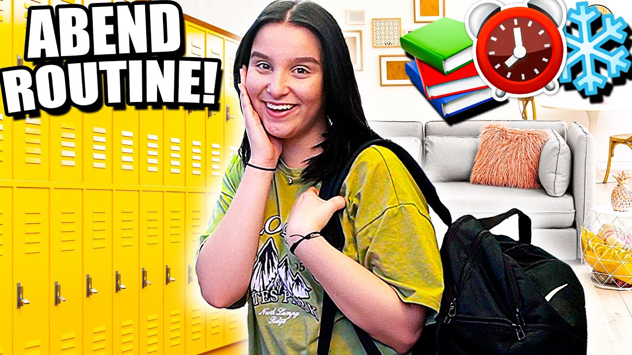 Meine ABENDROUTINE f&uuml;r die SCHULE (Winter-Edition)📚😴 - Celina