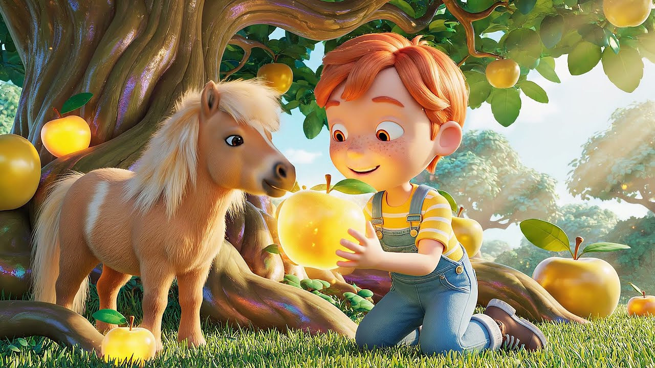 Minecraft Baby Horse Ran Away With Golden Apple | Kids Songs and Nursery Rhymes