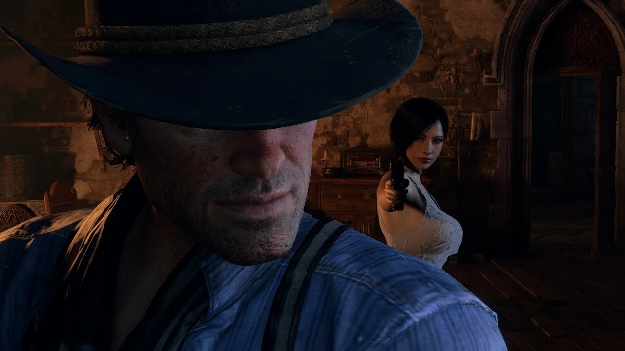 RE4 Remake Ada Wong with RE2 Remake Ada AI Voice mod