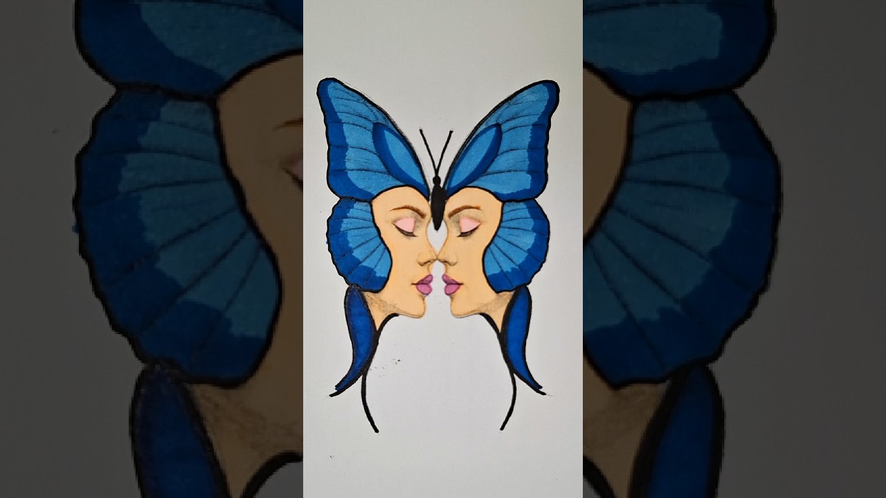 Magic of Illusion: How a Face Becomes Butterfly Wings! 🦋✨