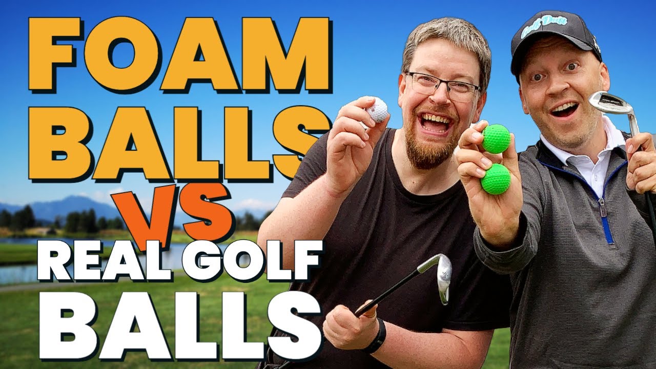 First time golfer VS mid handicap golfer - Foam golf ball challenge!
