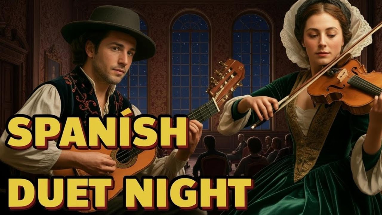 Elegant Flamenco Guitar, Accordion & Flute Relaxation Fusion - Spanish Duet Night Flamenco Harmony