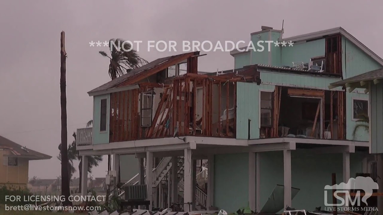 8-26-2017 Key Alegro, Tx Hurricane Harvey damage, aftermath, flooding, surge, search and rescue