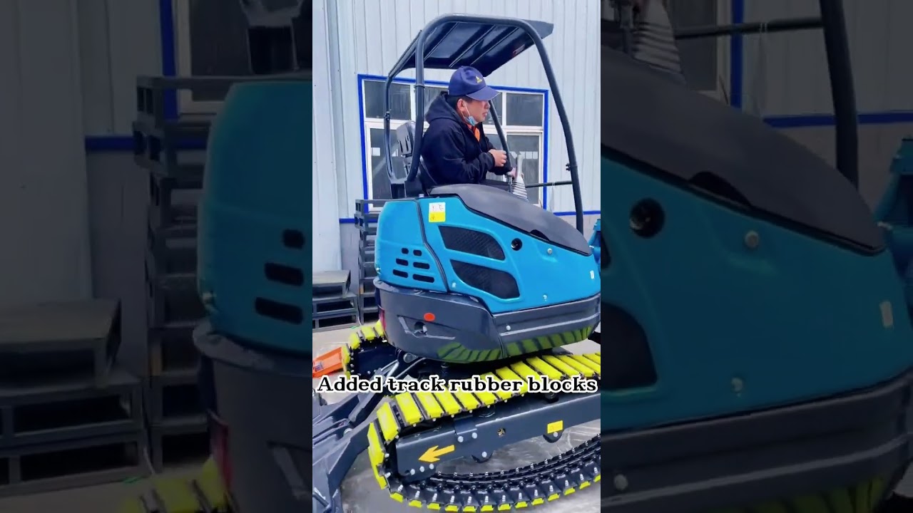 2 5 ton mini excavator Added track rubber blocks #youtubeshorts #excavator #fyp #chinese