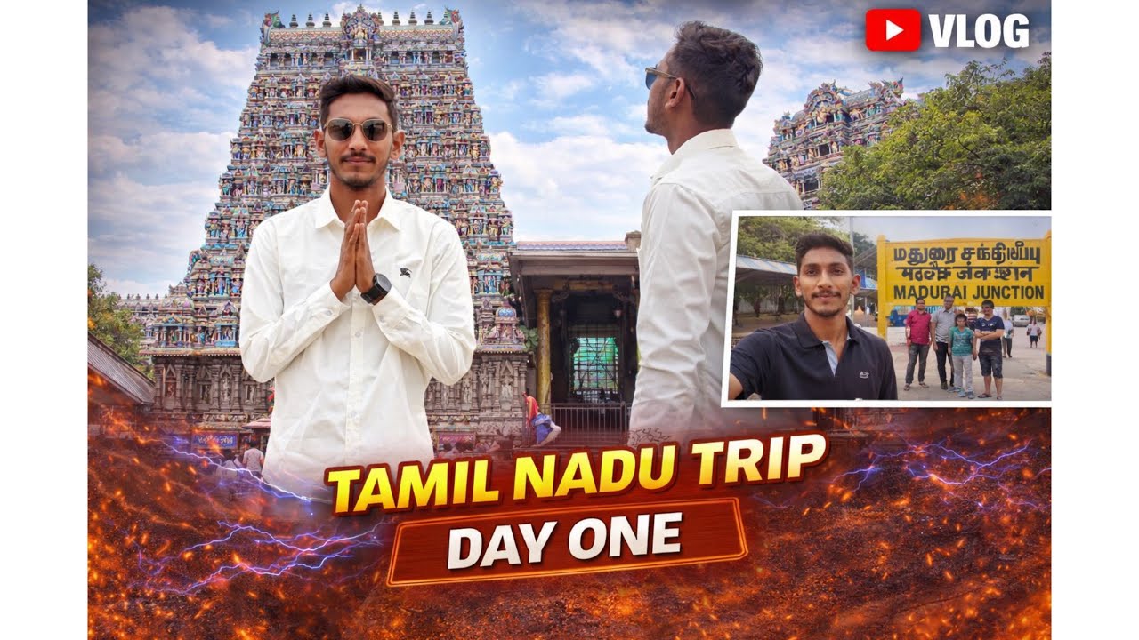 Madhurai Minakshi temple darshan || Tamil Nadu trip start || Day 1 in Madhurai 