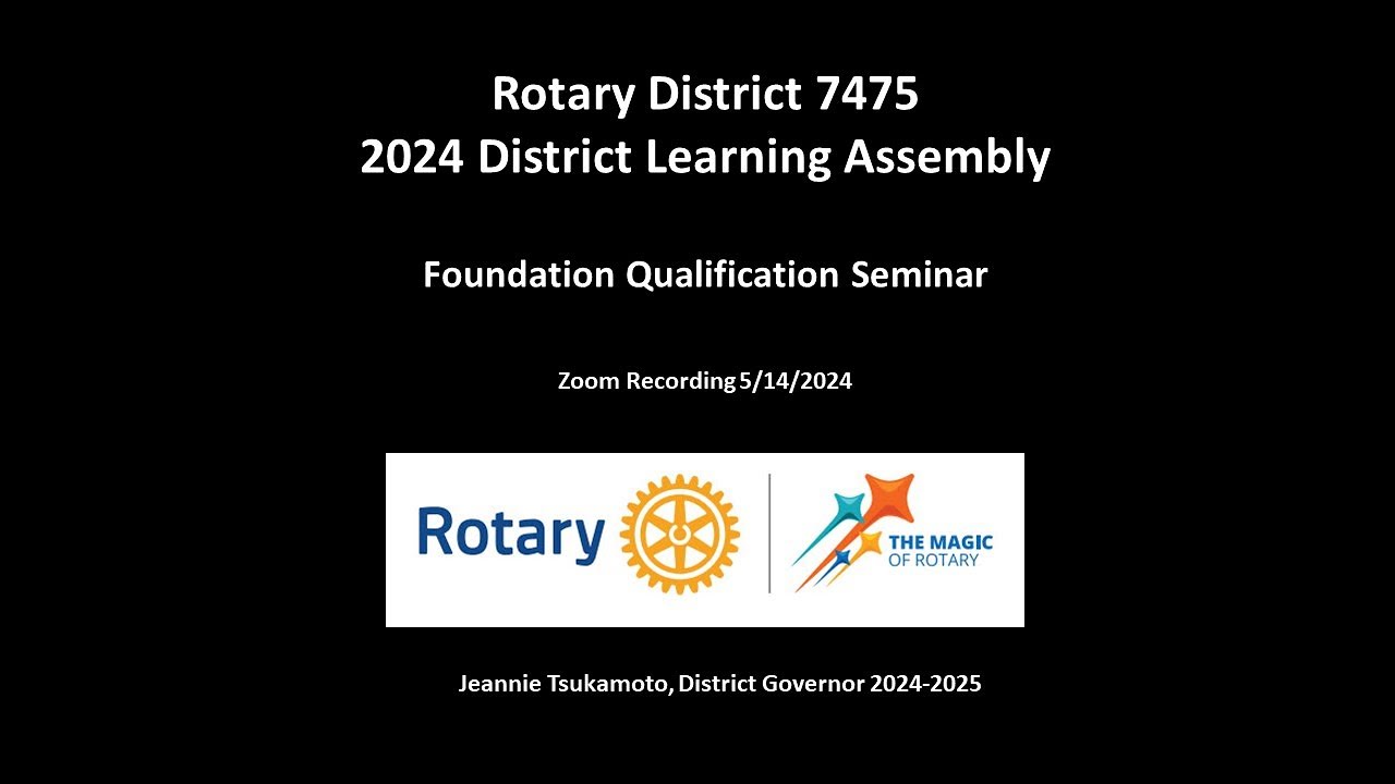 2024 - D7475 - District Learning Assembly - Conflict Resolution 5/8/2024