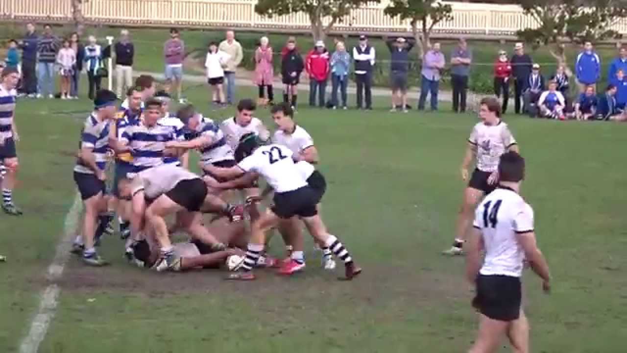Championship winning try & pitch invasion: Newington v Riverview 2015 GPS r10