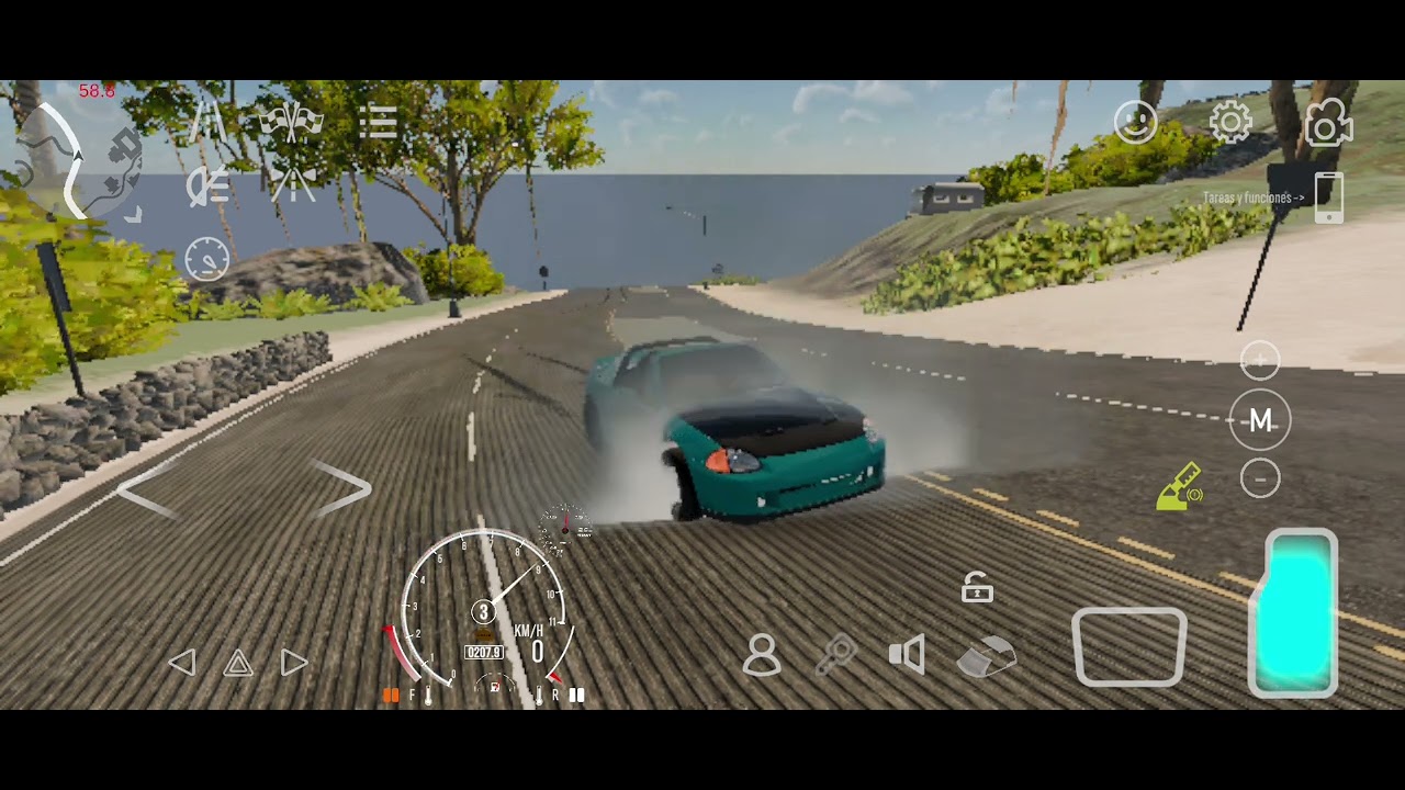Honda del Sol tremendo burnout en Car parking 2