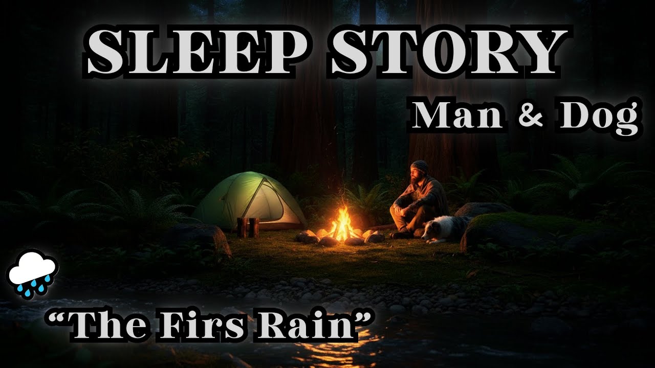 Man & Dog: The First Rain 🌧️🐕 4 HOURS Deep Sleep Story | Camping Ambience ASMR