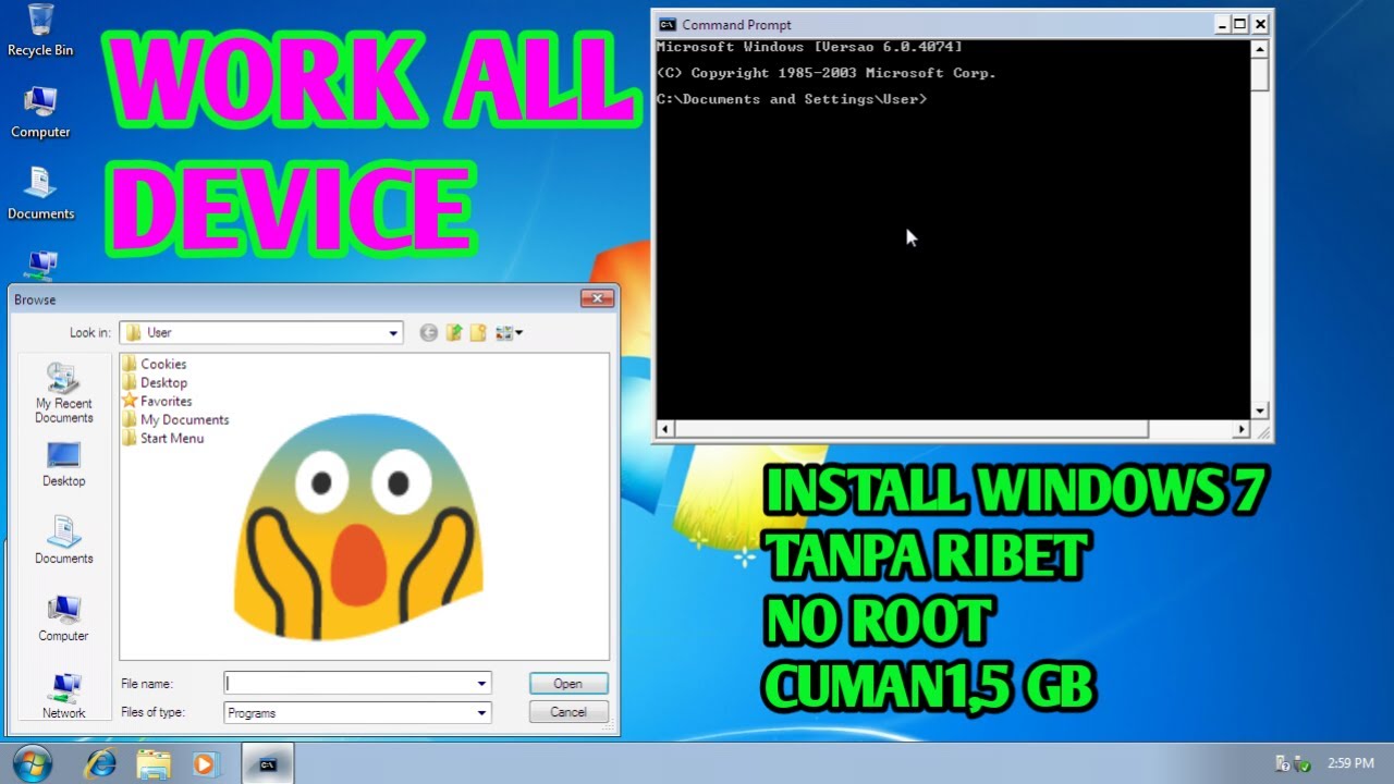INSTALL WINDOWS 7 ANDROID "NO ROOT" IN LIMBO | 2020