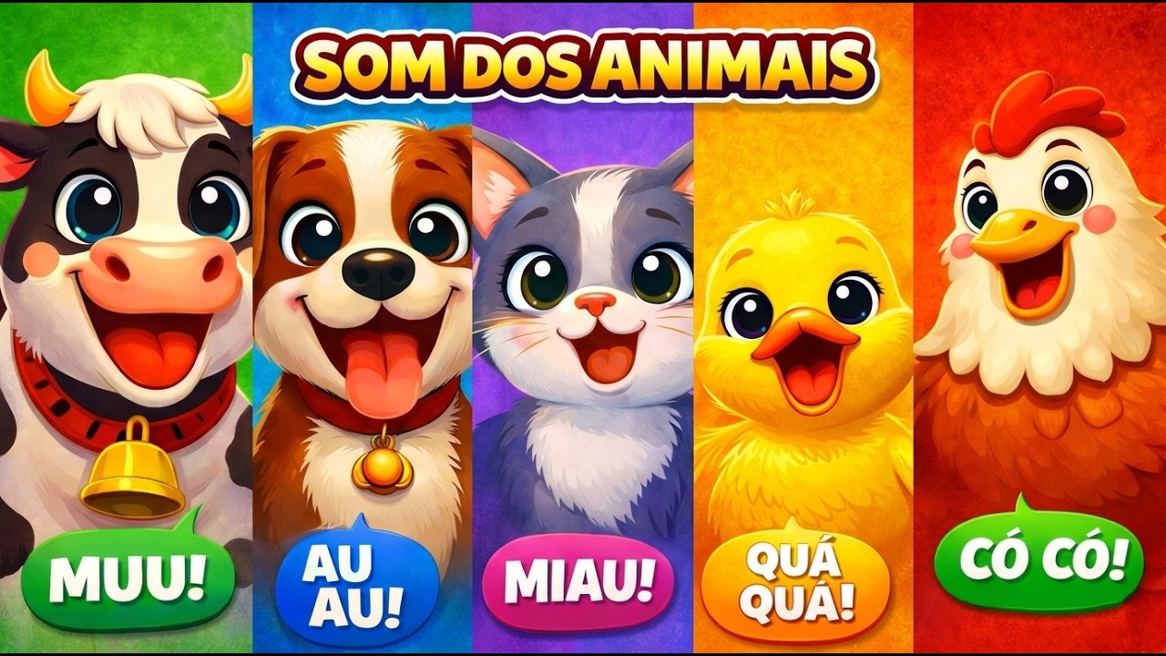Música dos Animais 🐶🐱🐮 | Sons dos Animais para Crianças | Música Infantil Educativa - MURUNO