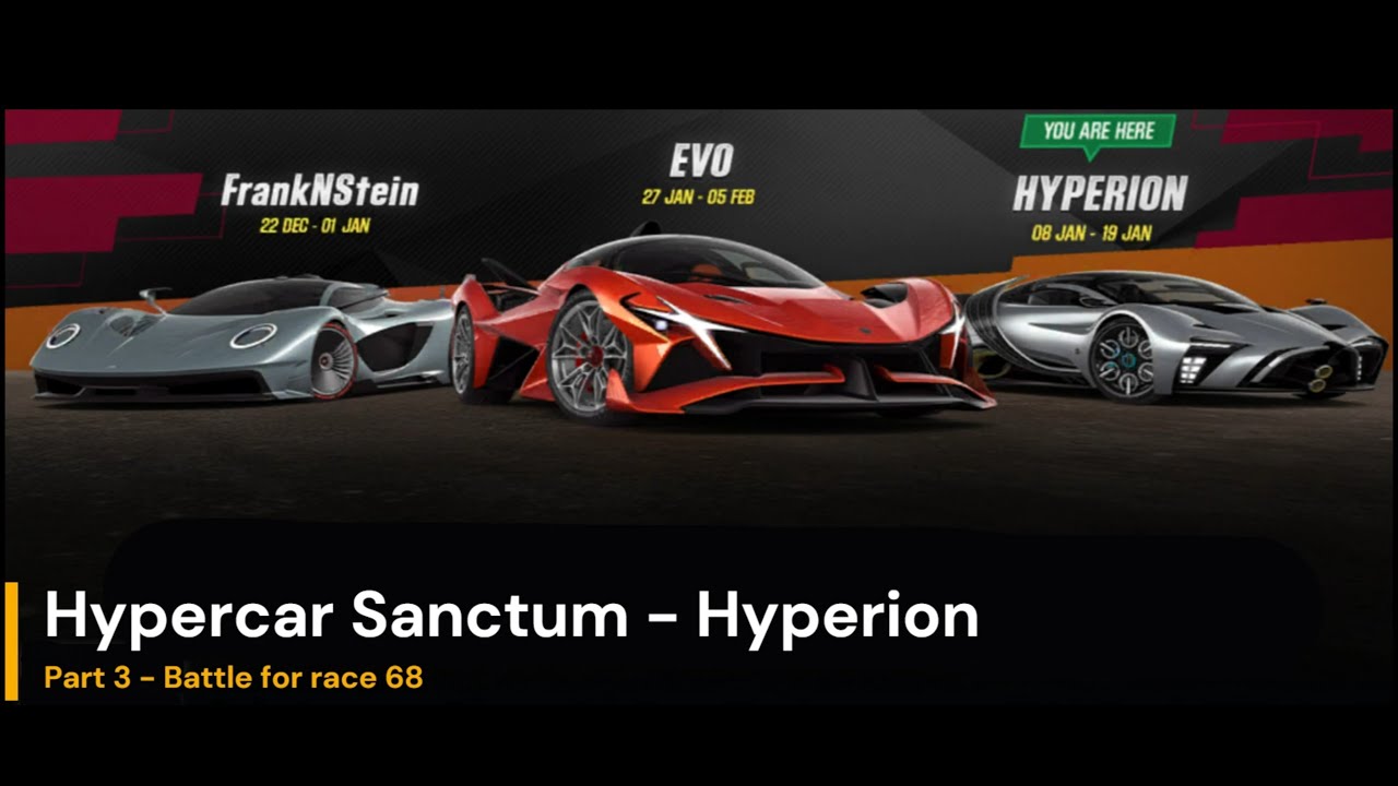 CSR2: Hypercar Sanctum HYPERION - Part 3: Battle for race 68