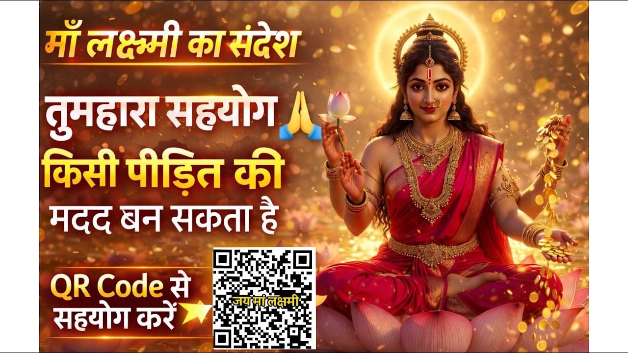 तुम्हारा सहयोग किसी गरीब, अनाथ, असहाय की मदद कर सकता है..🌺maa Laxmi ka sandesh 🌺
