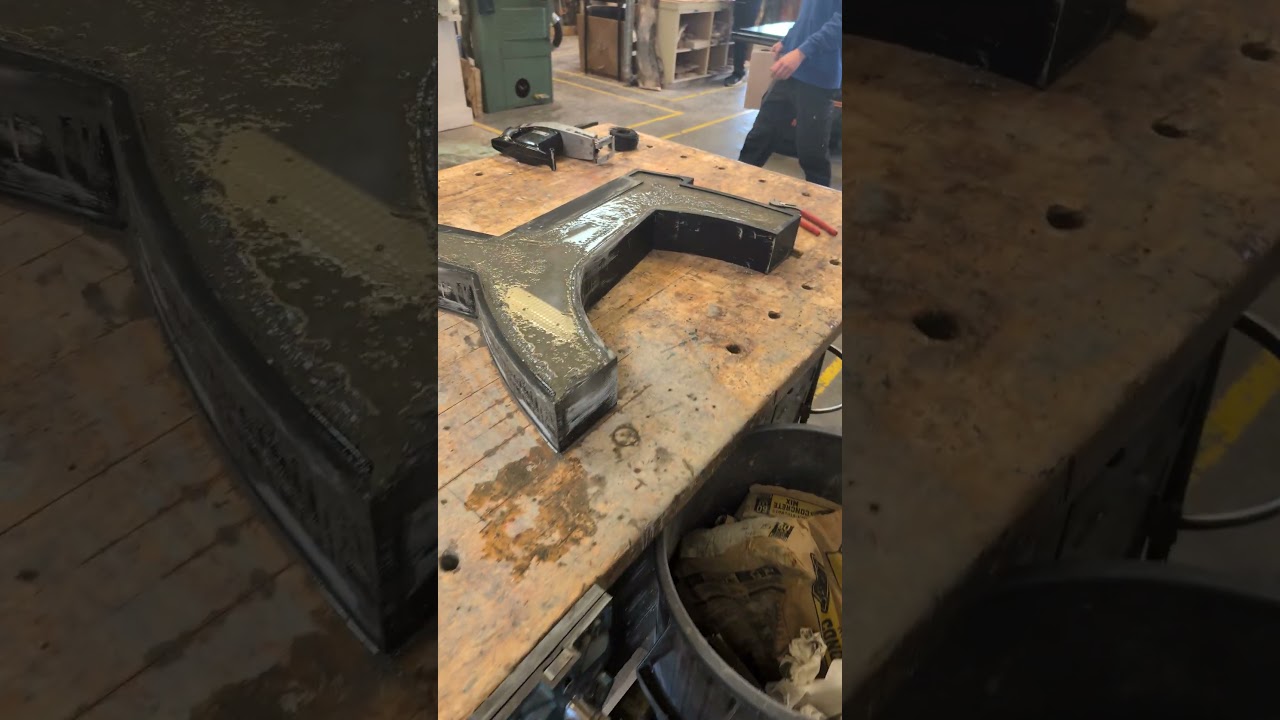 Redwood Concrete Benches for a Senior Center #woodworking
