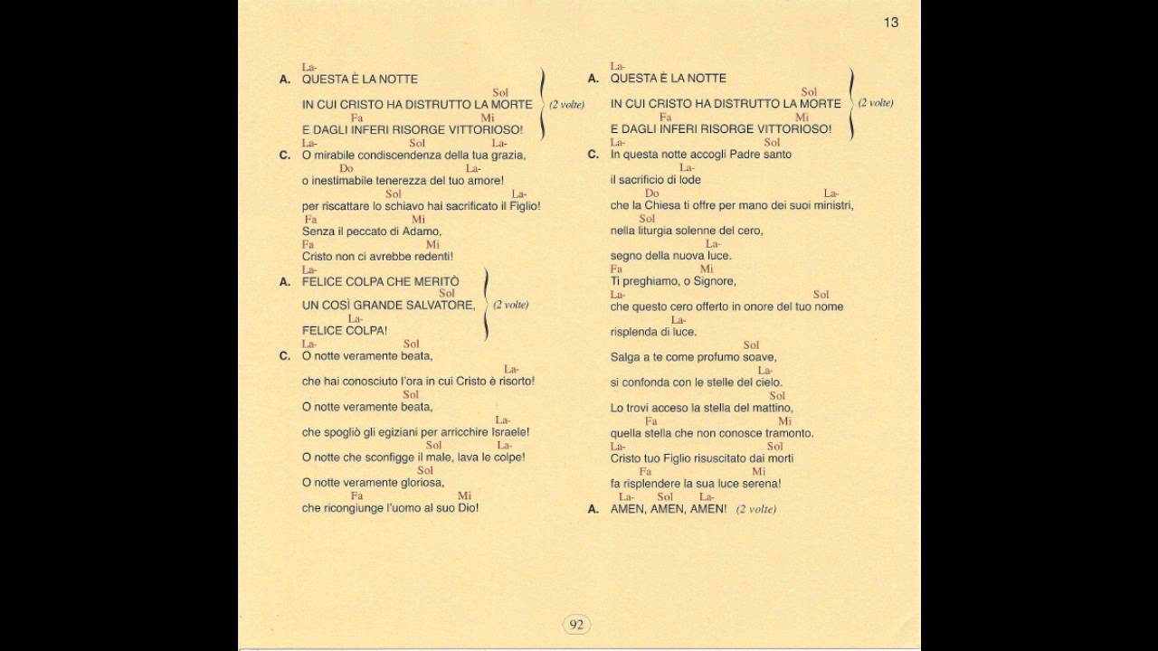 Preconio Pasquale - KIko Arg&uuml;ello - Cammino Neocatecumenale