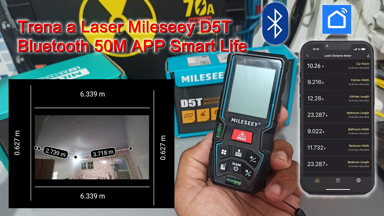 Comprei uma Trena Laser Mileseey D5T Bluetooth 50M no AliExpress com estoque no Brasil