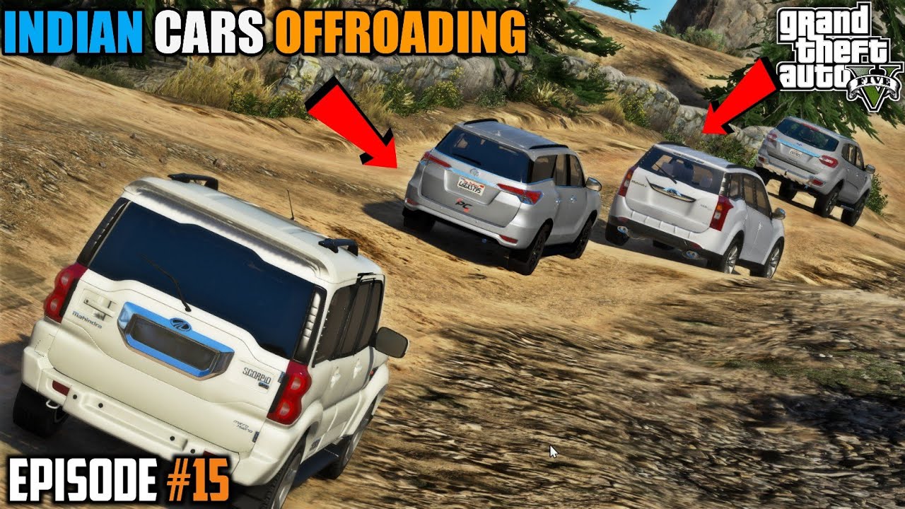 GTA 5 : INDIAN CARS OFFROADING | SCORPIO VS XUV 500 VS FORTUNER VS ENDEAVOUR