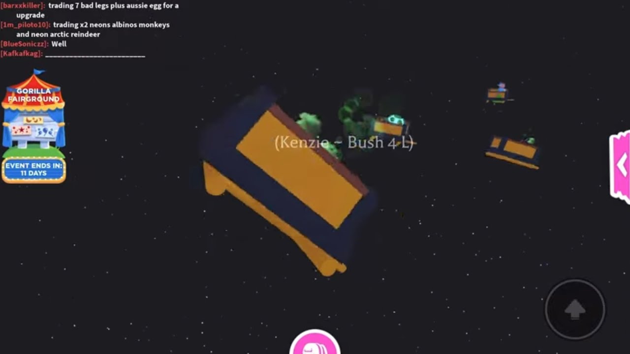 The bushes got lost in space in Roblox adopt me!