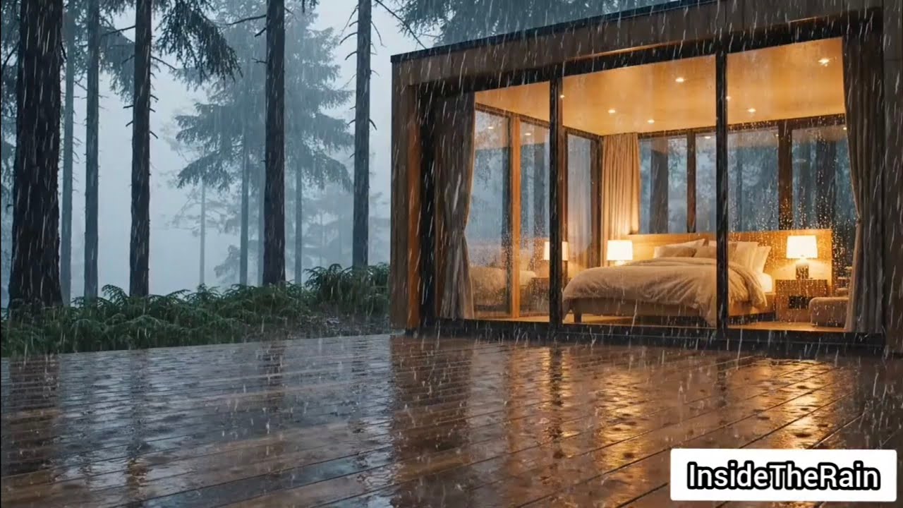 Forest Cabin Rain Sounds 🌙 Cozy Ambience for Deep Sleep