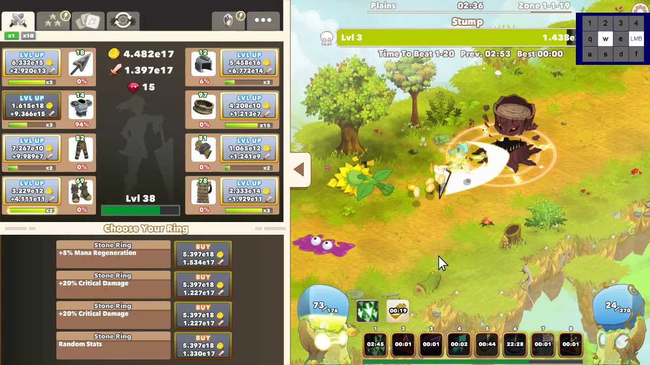Clicker Heroes 2 One World Frenzy Challenge Speedrun in 7:43 [WR]