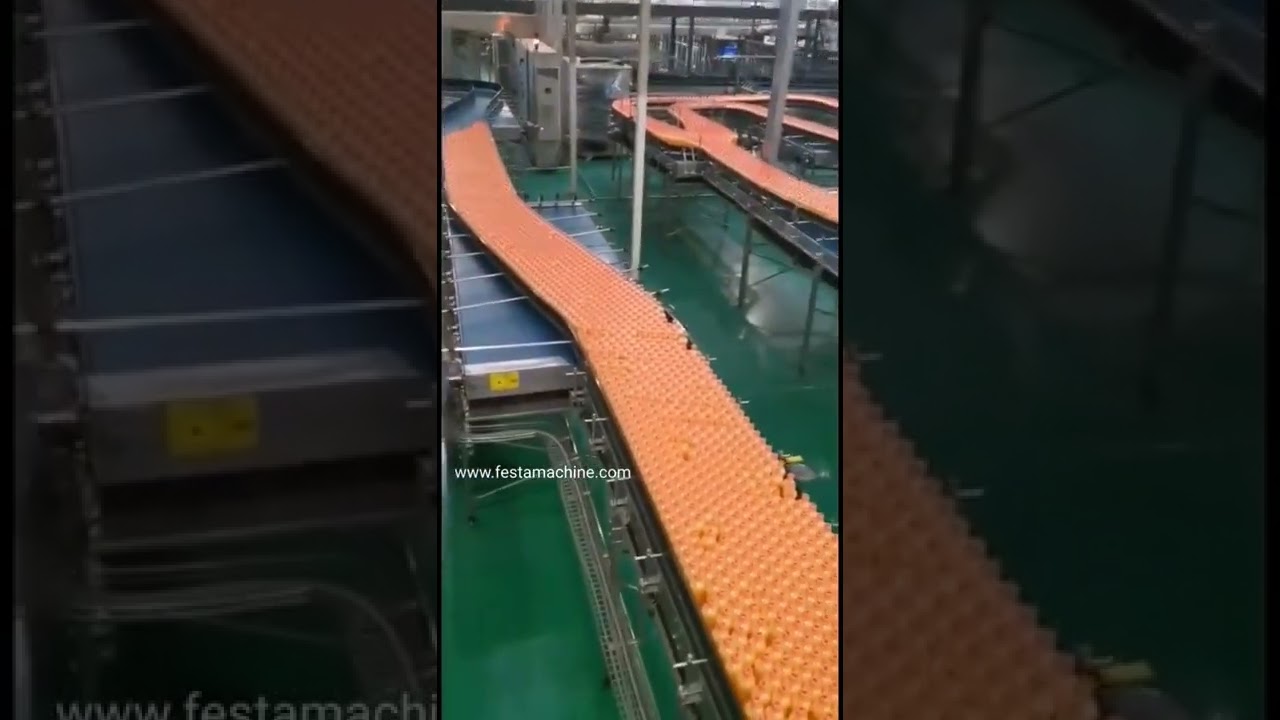 Juice bottling packaging line, Krones OPP labeling machine 