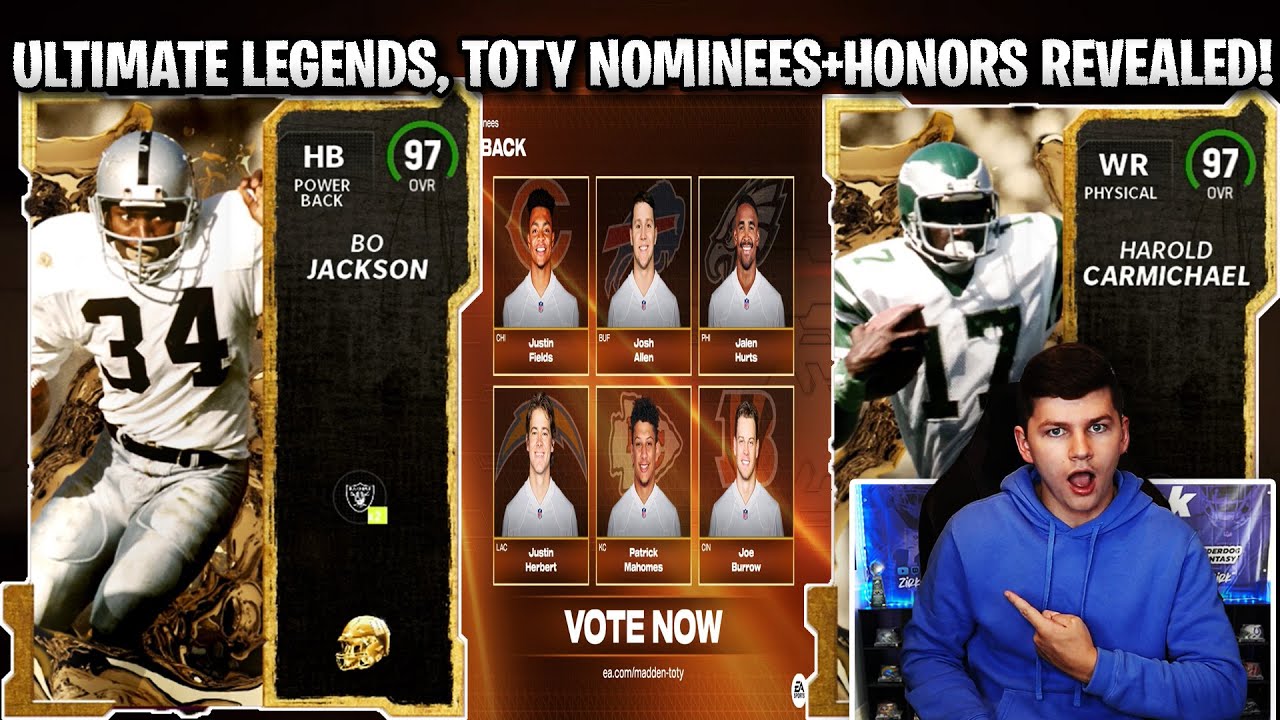 ALL 10 ULTIMATE LEGENDS, TOTY NOMINEES, AND HONORS MAHOMES REVEALED! | MADDEN 23 ULTIMATE TEAM