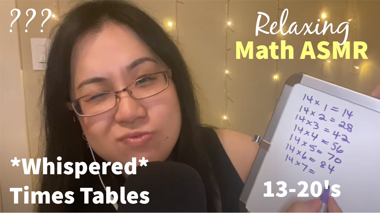 Relaxing Sleepy Math ASMR | *Whispered* Times Tables From 13 to 20