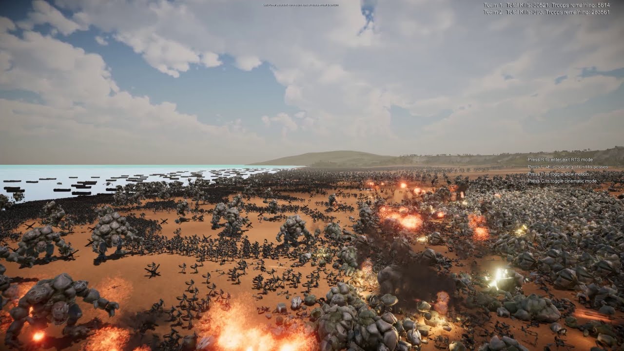 6000 T45 T800 VS 500k Alien Warhammer Grok UEBS 2