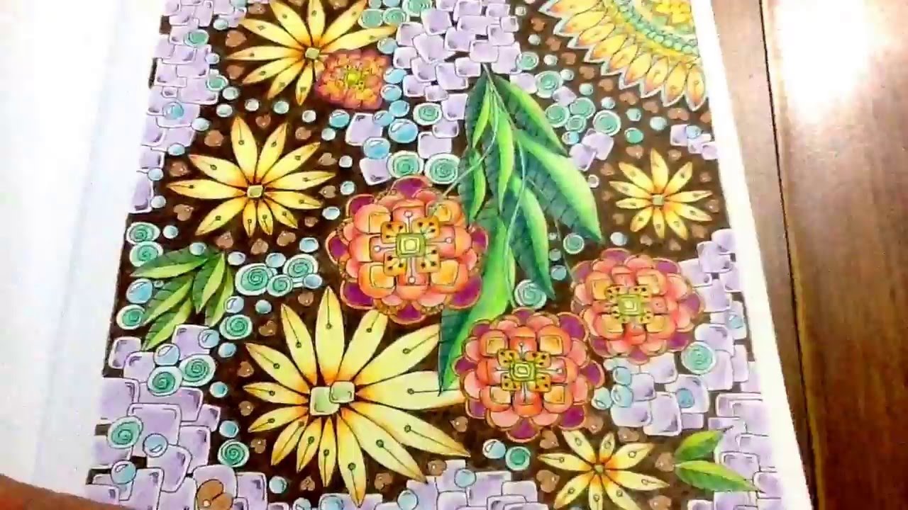 Enchanting Gardens - Zendoodle Coloring - completed pages
