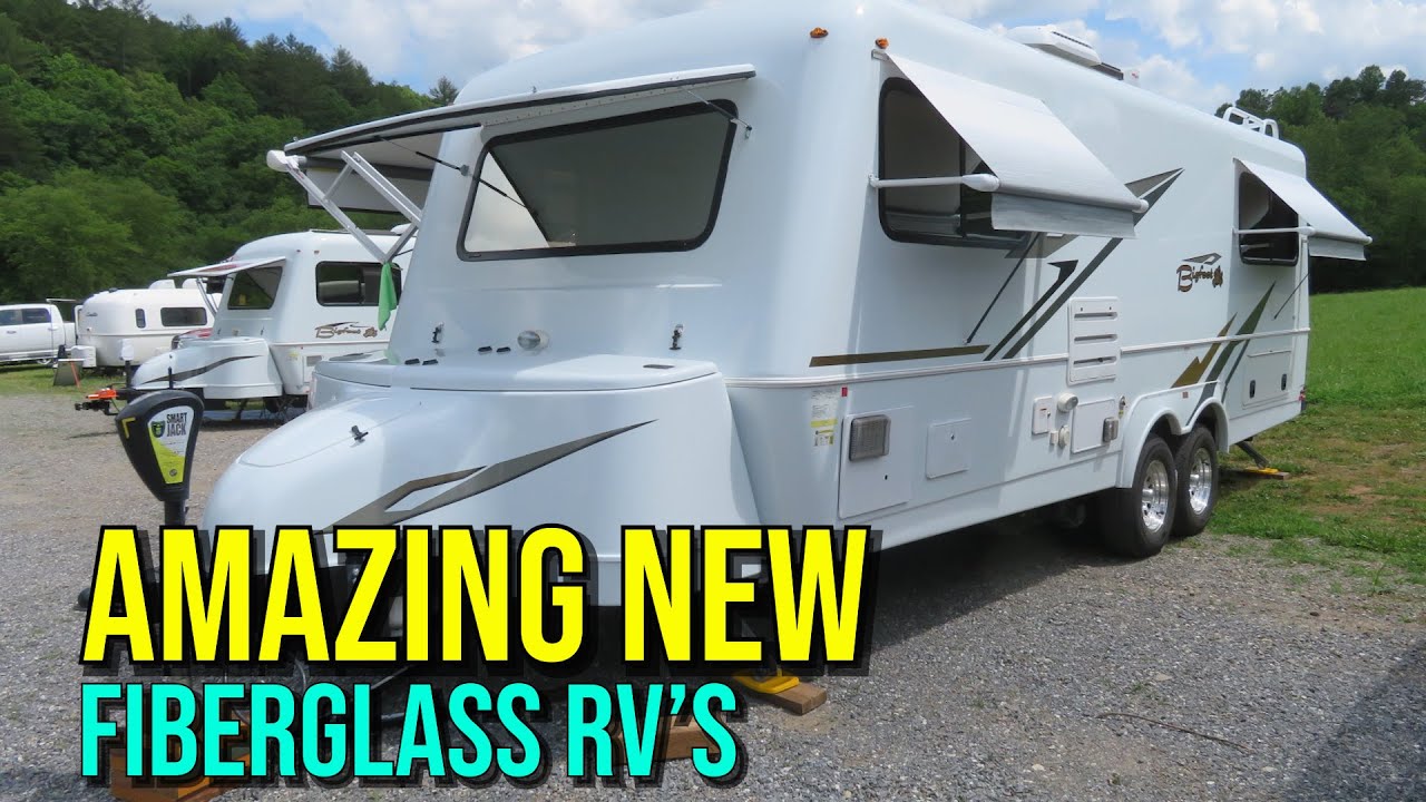 Fiberglass RV Tours / Bigfoot, Snoozy II, Escape, Oliver / Newer model fiberglass RV's